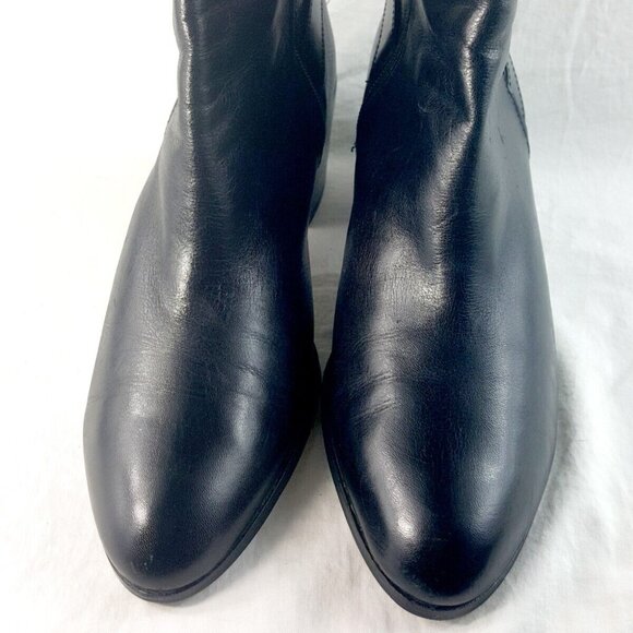 Louise Et Chie Y2K 90s Ankle Booties Boots Black Leather Zip USA Size 10 M - Picture 4 of 9